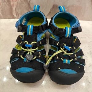 Keen Seacamp II CNX Washable Sport Sandals Water Shoes Green Blue Little Kids 12